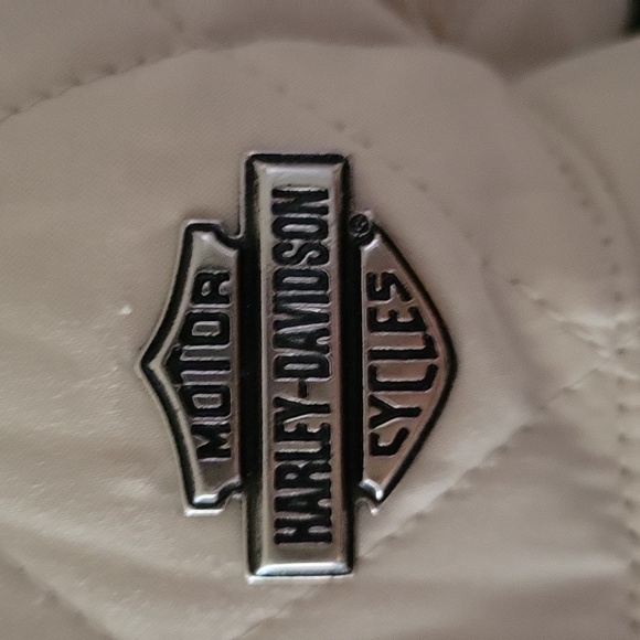 Harley-Davidson Puffer Jacket, Cream/Black, Large, EUC/Vintage - Picture 3 of 12